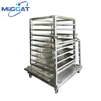 Four industriel/Four à air chaud/Four de séchage/Four de cuisson-Contrôle PLC, acier inoxydable 304 avec chariots pour laboratoire chimique