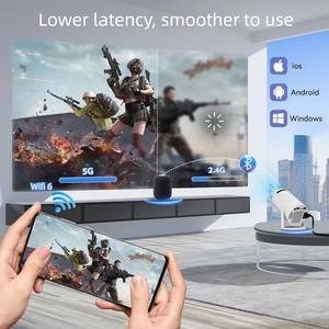 Mini projecteur intelligent avec une énorme bibliothèque de jeux, projecteur 4K, dernière version Android TV 11.0, compact et portable pour les joueurs et les cinéphiles - Product Image 4