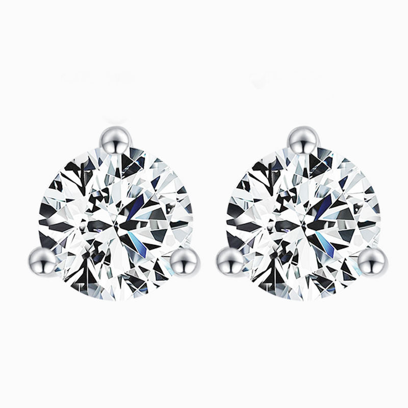 18k gold White DEF lab diamond earring
