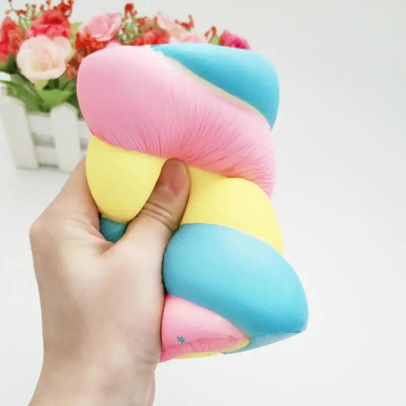 2024 PU Foam Squeeze Rainbow Candyfloss Fidget Toy Customized Galaxy Printing Slow Rebound Antistress Squishy Toy