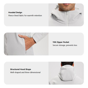 Hot Selling Solid Color Fashion Letter Printed Coat With Hood Texture Fabric Windbreaker Custom Logo <b>Jacket</b> Men - Product Image 4