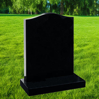 Stèles et monuments funéraires modernes en granit noir du Shanxi, design personnalisé, pour cimetière