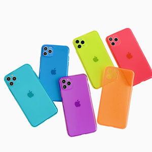 Protector de lente de cámara para <span class=keywords><strong>iPhone</strong></span> 12 Pro Max, funda trasera de TPU suave, ultrafina, color caramelo, superventas - Product Image 1