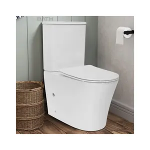 ORTONBATH Vestiaire moderne Close Coupled Wc Toilette deux pièces avec housse de siège à fermeture douce