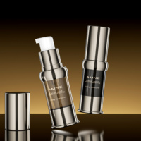Bouteille de pompe sans air cosmétique cylindrique 30ml 50ml 100ml Distributeur de pompe de lotion de sérum Bouteille sans air sous vide