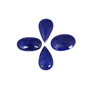พลอยลาพิส ลาซูลีสีน้ำเงินธรรมชาติทรงลูกแพร์แบบคาโบชอง ขายส่ง สำหรับทำเครื่องประดับ - Product Image 1