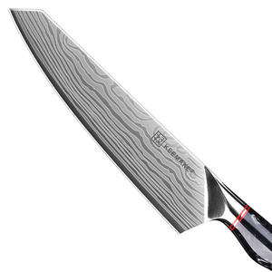 Cuchillo Kiritsuke KEEMAKE de Alta Calidad de 8 Pulgadas con Patrón Damasco, Cuchillo Japonés de Cocina para Cortar Carne con Mango de Resina - Product Image 2
