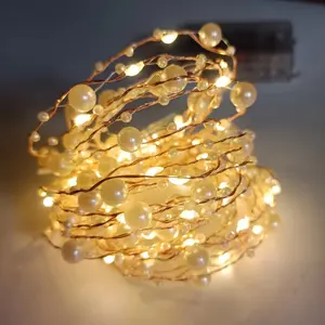 Beliebteste Weihnachts dekoration Mini Reis Warme Led Perlen Perlen String Licht und kann verwendet Hochzeits dekoration Lichter