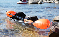 Nouvellement libérés loisirs kayak clair nouveau design cristal transparent canoë transparent