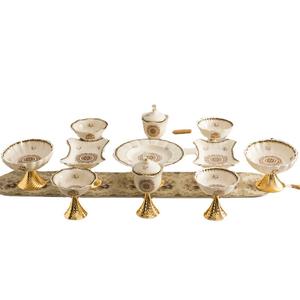 ชุดจานผลไม้เซรามิกสไตล์ยุโรป11ชิ้นชุดอุปกรณ์รับประทานอาหารจานของหวานเครื่องใช้บนโต๊ะอาหารทันสมัยสำหรับงานแต่งงานโรงแรม - Product Image 6