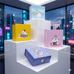 Macaron-colored <b>cardboard</b> heaven-and-earth cover gift boxes-Vietnam FSC Certified Luxury Packaging Factory - Product Image 4