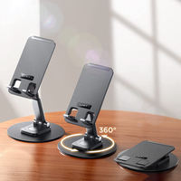 Supports universels pour téléphones portables, supports de tablette portables, supports de bureau, supports de téléphone en plastique et métal avec joint d'amortissement en ABS, logo personnalisé