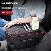 Vente en gros : Console centrale multifonctionnelle pour voiture avec couvercle en cuir, rangement pour mouchoirs et porte-gobelet intégré