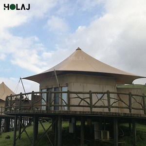 Tente de Luxe Personnalisée pour Hôtel, Quadrilatère à Pointe Unique avec Structure en Acier, Lodge <span class=keywords><strong>Nomade</strong></span> de Luxe en PVC Imperméable pour Complexes Extérieurs - Product Image 2