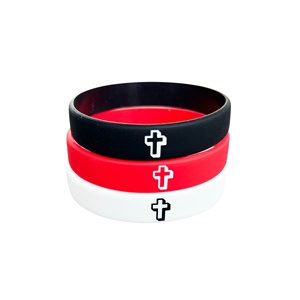 TEMEITE Custom Rubber Bracelets - Personalized Silicone Wristbands With Debossed Text (Up To 25 Characters) - Motivational, Jesus, Awareness Bands