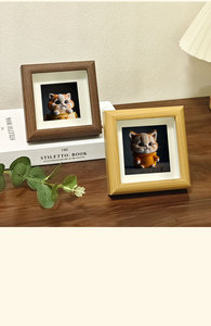 Ensemble <span class=keywords><strong>de</strong></span> Mini cadres <span class=keywords><strong>photo</strong></span> faits à la main, support créatif, boîte imprimée UV carrée, décor à la maison pour enfants, Mini cadre <span class=keywords><strong>photo</strong></span> en bois rustique A3 A4 - Product Image 2
