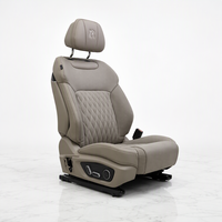 Siège de conducteur en cuir avec réglage électrique 4 directions, surpiqûres en losange, marron, siège avant pour BMW Série 3, Série 5, VW Golf