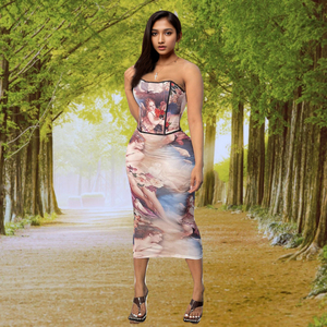 Vestidos Casuales Ajustados con Estampado Floral para Mujer, Moda - Product Image 4