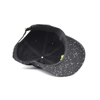 Casquette de papa personnalisée en coton 100% lavé à 6 panneaux avec logo brodé, ajustable, imprimé jacquard en coton et broderie 3D