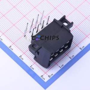 K828801WR-2x04-PTSN Automotive Connector Bent Lead Through Hole Connector 8P 5mm 2 Right Angle Insert - Product Image 1