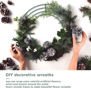 थोक तार पुष्पचक्र फ्रेम, क्रिसमस के दरवाजे फांसी की सजावट के लिए - Product Image 4