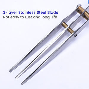 Tijeras de gusano de triple hoja de acero inoxidable, tijeras cortadoras de línea trenzada de pesca - Product Image 4