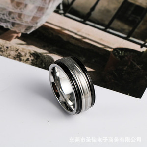 Men's Stainless Steel <b>Ring</b> Geometric Design SA1213 Wedding Jewelry Fashionable Durable Oil Resistant - Product Image 4