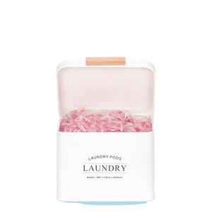 Conteneur de stockage de poudre de détergent à lessive en métal <span class=keywords><strong>Support</strong></span> mural Poubelle suspendue Poubelle à charpie Séchoir magnétique Porte-feuille - Product Image 1