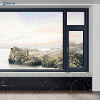 Venta caliente Modern 80 Series Aleación de aluminio Ventanas abatibles Directo de fábrica Tamaños personalizados Vidrio de baja emisividad Fácil de abrir Diseño elegante