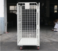 RB1002 Entrepôt Cargo Transport Électrique Galvanisé Pliant Treillis Métallique Conteneur Logistique Chariot Roulant