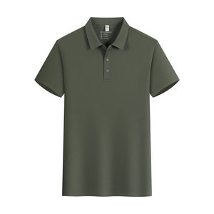 Polo Shirt Solid Color Polyester Fiber Short Sleeve Daily Wear - Product Image 4