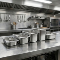 Edelstahl GN-Behälter im Europäischen Stil, Perforiert, Anti-Klebe-Effekt, Gastronorm-Behälter für Buffet und Catering
