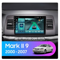 Autoradio 2 DIN Android 13 avec CarPlay sans fil intégré, GPS et unité multimédia pour tableau de bord Mark 2 2000-2007