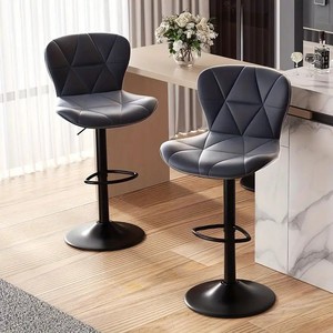 Venta Directa de Fábrica Runwood: Taburete de Bar Negro con Respaldo, <span class=keywords><strong>Sillas</strong></span> <span class=keywords><strong>Giratorias</strong></span> <span class=keywords><strong>para</strong></span> Vestíbulo de Hotel, Taburete Alto con Respaldo Alto al por Mayor - Product Image 2