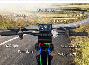 Envío Gratis en EE. UU. Scooter Eléctrico de 72V 10000W con Doble Motor, Arranque NFC, Neumático Grueso de 13 Pulgadas, Largo Alcance de 45-65 Millas, Scooter Eléctrico Plegable para Adultos - Product Image 5