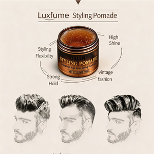 Cire capillaire à tenue extrême de marque privée, brillance élevée, coiffage classique, pommade capillaire pour hommes - Product Image 4