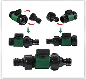 <span class=keywords><strong>Raccord</strong></span> rapide pour <span class=keywords><strong>robinet</strong></span> de jardin, connecteur en Y à double port de type tétine, à fixation rapide - Product Image 5