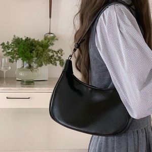 Bolso de Hombro de Cuero Suave para Mujer, Estilo Dumpling, Color Marrón, Cierre de Cremallera, para Uso Diario, Primavera 2025, Bolso Bandolera Resistente - Product Image 2