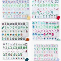 Tuiles de Mahjong américaines en acrylique à 4 couches, 32 mm, 36 mm, Mahjong poli à la main, 160 pièces, tuiles de jeu de Mahjong standard US
