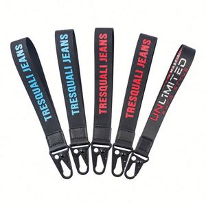 Custom Logo <b>Lanyard</b> Wrist Keychain <b>Lanyard</b> Woven Embroidered Short Keychain <b>Lanyards</b> With Logo Custom Eagle Hook - Product Image 3