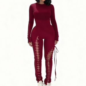 Combinaison sexy à lacets à manches longues pour femmes, nouvelle arrivée automne/hiver, mode féminine - Product Image 4