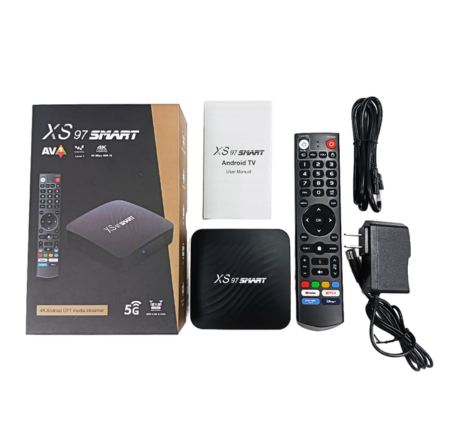 XS97 Smart TV Box S905Y4 Android 11 ATV 4GB RAM 32GB ROM 2.4/5G Dual WIFI 4K OTA Update Media Player XS97 Smart TV Box S905Y4
