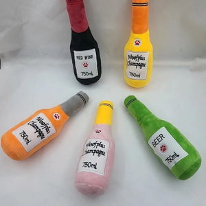 Ücretsiz örnekleri üreticisi toptan özelleştirmek yüksek kaliteli gıcırtılı bira özel dolması peluş köpek oyuncaklar - Product Image 3