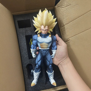 Figurine Anime GK <span class=keywords><strong>Super</strong></span> <span class=keywords><strong>Saiyan</strong></span> 3 Vegeta de 30 cm avec bras interchangeables et effet de foudre, modèle de collection, jouet, cadeau - Product Image 1