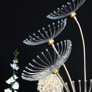 Nouvelles décorations de mariage, accessoires pour salle de banquet, art en fer électroplaqué, lampadaires de mariage à 8 têtes en forme de pissenlit, lumières de mariage - Product Image 4