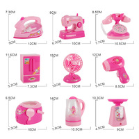 Jouet de cuisine miniature réaliste pour enfants : réfrigérateur et machine à laver électriques pour jeu d'imitation