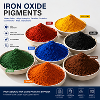 Pigments de couleur à base d'oxyde de fer à prix d'usine, pigments inorganiques, oxyde de fer rouge, jaune, noir pour briques, béton, ciment