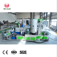 Ligne de granulation de sacs tissés en PP à double filtration certifiée CE avec compacteur et machine de pelletisation à anneau d'eau