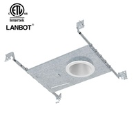 Downlight LED encastrable sans cadre 5CCT 4 pouces 18W IC, éclairage architectural modulaire de plafond réglable, rond ou carré