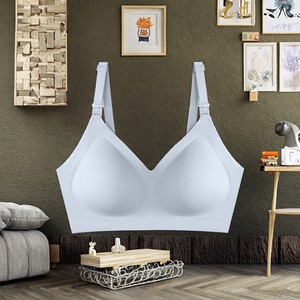 Nuevo sujetador de una pieza para mujer, sexy, con tirantes ajustables, sin aros, copas tejidas, logo, push-up, efecto recogido y fijación. - Product Image 4